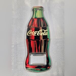 Coca-Cola Magnetic Bottle Opener with Red and Green Design